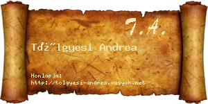 Tölgyesi Andrea névjegykártya