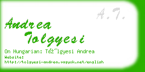andrea tolgyesi business card